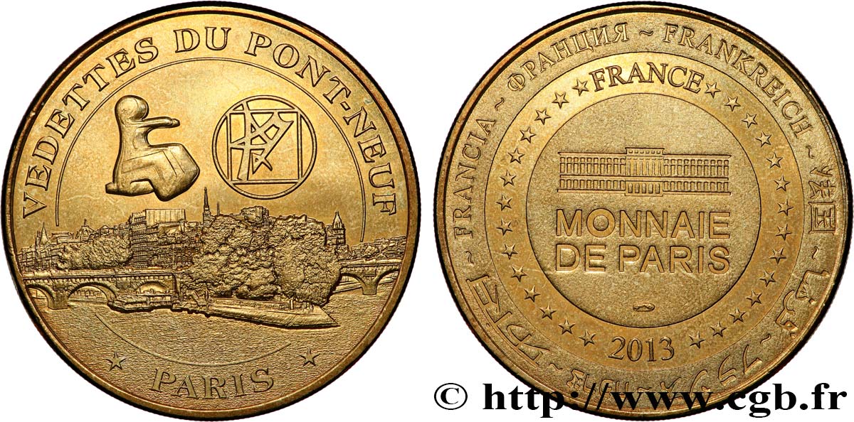 MÉDAILLES TOURISTIQUES Médaille touristique, Les vedettes du Pont-Neuf, Paris SUP