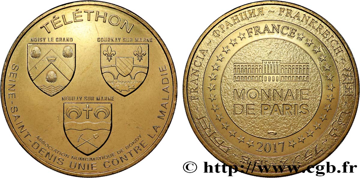 TOURISTIC MEDALS Médaille touristique, Téléthon VZ