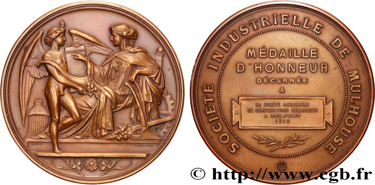 ACADÉMIES ET SOCIÉTÉS SAVANTES Médaille d’honneur, Société industrielle de Mulhouse TTB+
