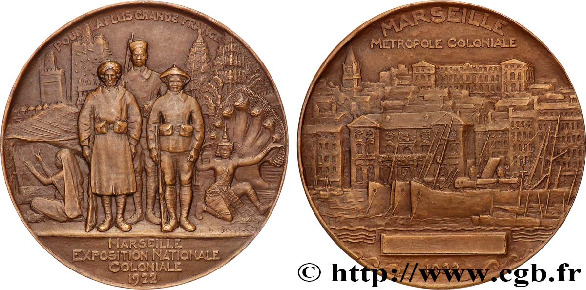 TROISIÈME RÉPUBLIQUE Médaille, Exposition nationale coloniale SUP
