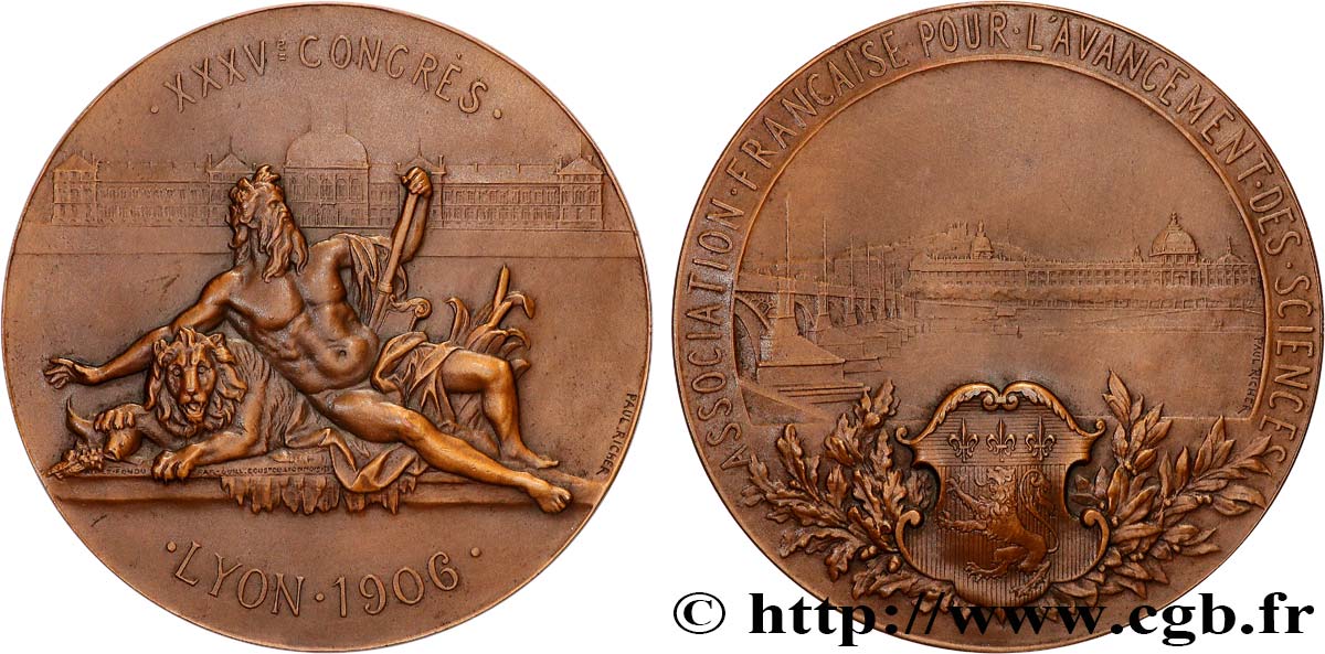 TROISIÈME RÉPUBLIQUE Médaille, 35 congrès, Association française pour l’avancement des sciences SUP