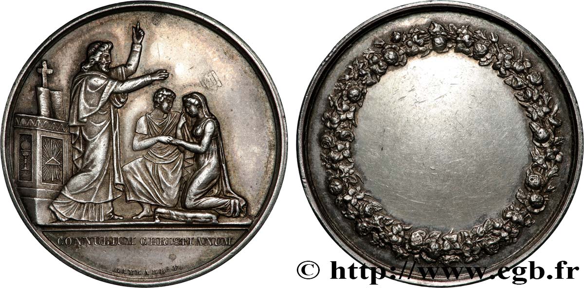 AMOUR ET MARIAGE Médaille de mariage, Connubium Christianum TTB+