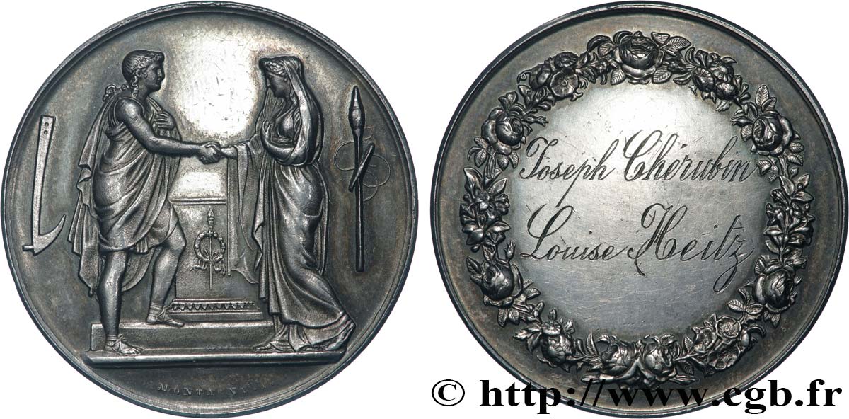 AMOUR ET MARIAGE Médaille de mariage, Couple antique AU