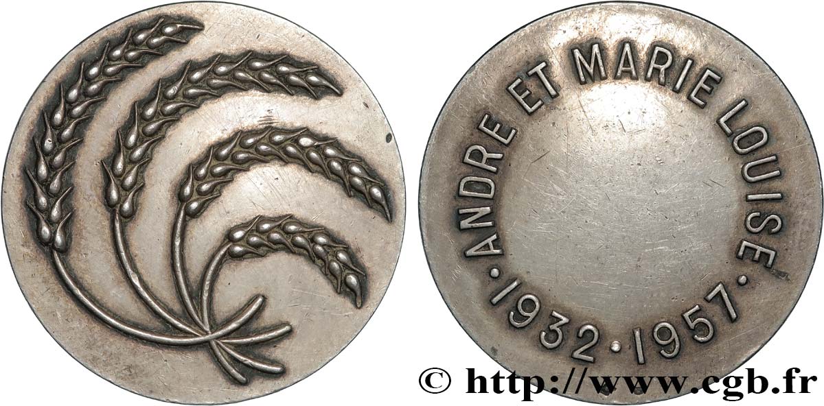 AMOUR ET MARIAGE Médaille de mariage, Noces d’argent q.SPL
