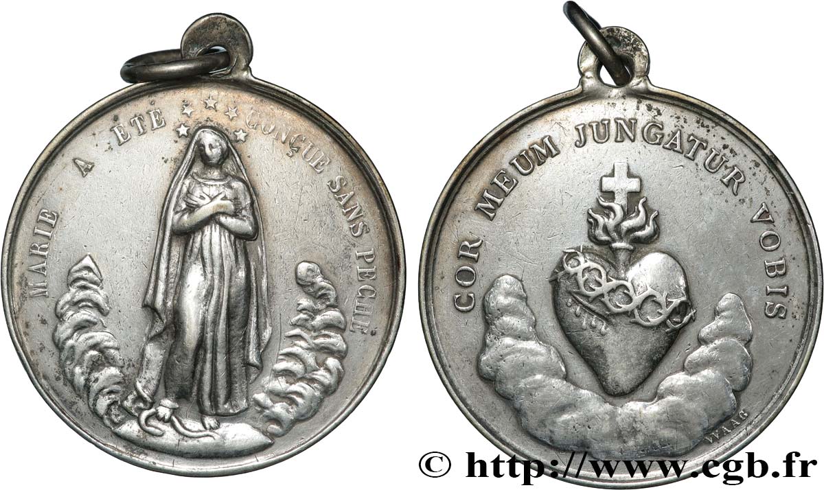 MÉDAILLES RELIGIEUSES Médaille, Vierge Marie SS
