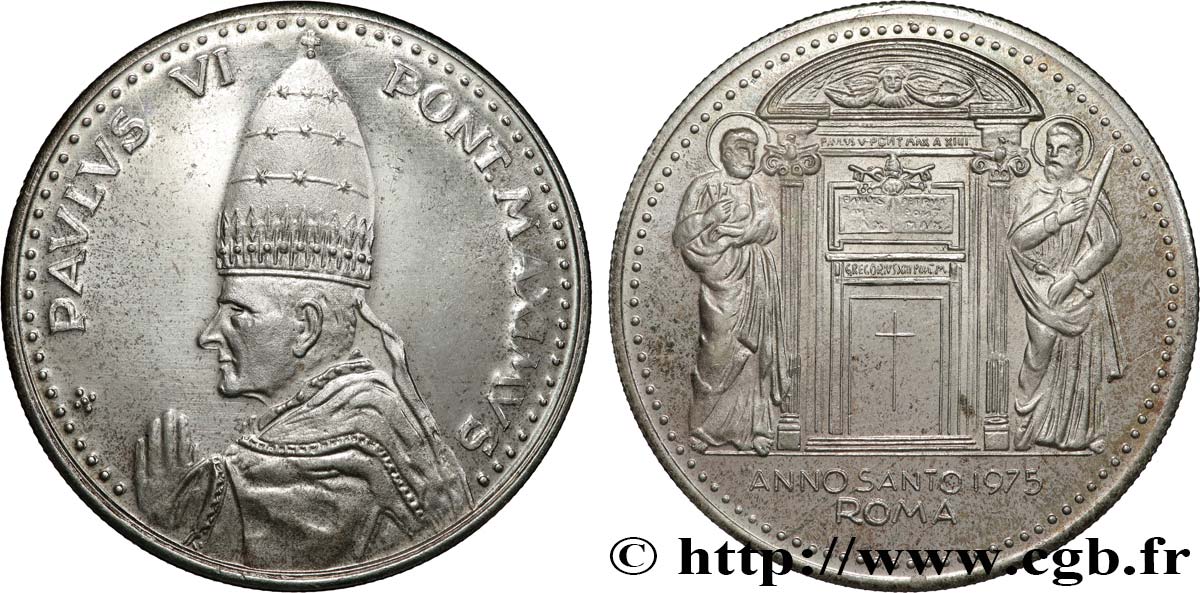 VATICAN ET ÉTATS PONTIFICAUX Médaille, Pape Paul VI, Année Sainte SUP