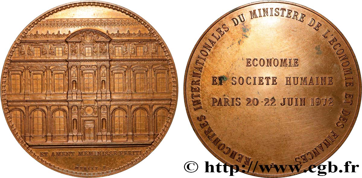 CINQUIÈME RÉPUBLIQUE Médaille, Ministère de l’économie et des finances SUP/TTB+
