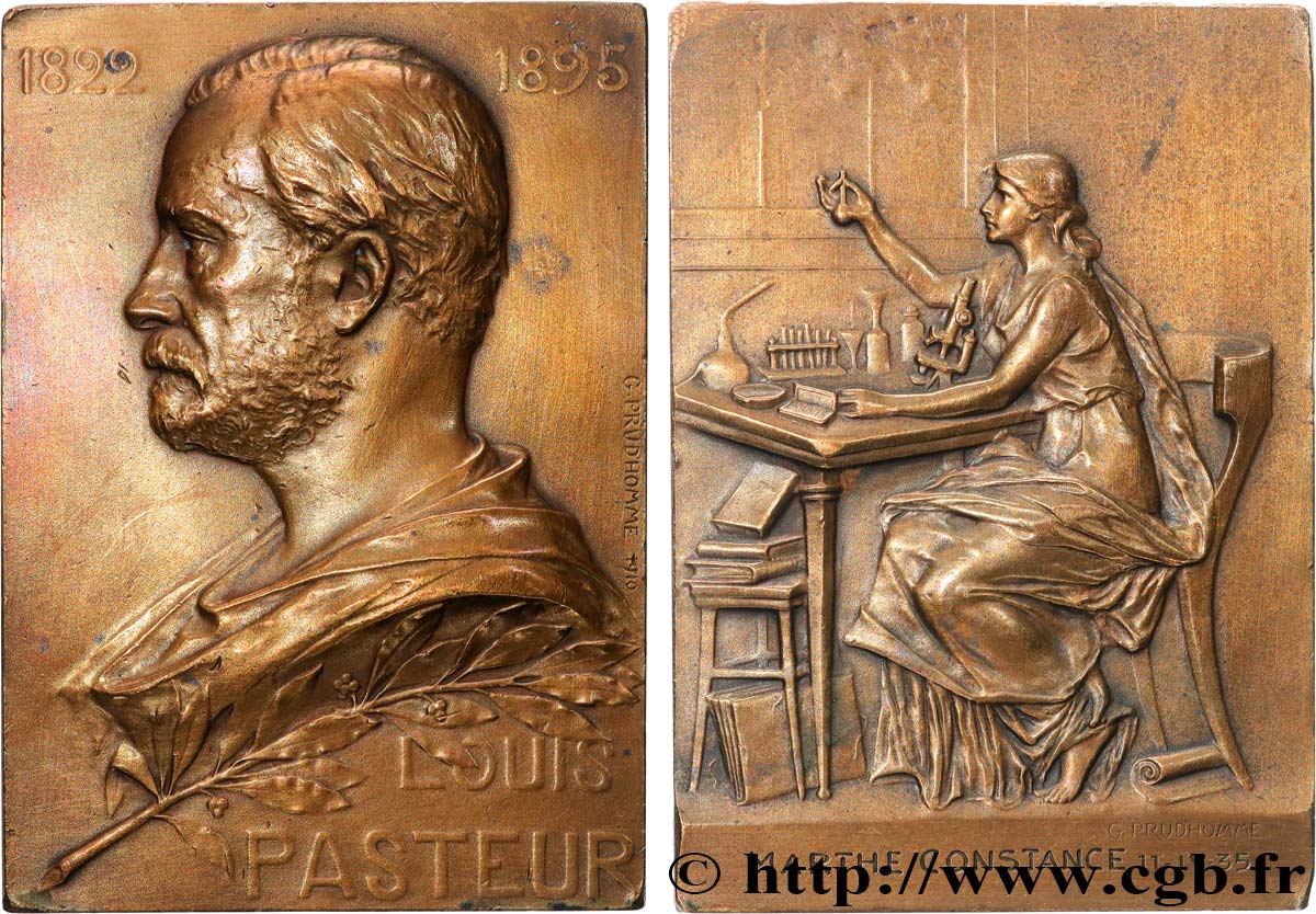 SCIENCES & SCIENTIFIQUES Plaquette, Louis Pasteur MBC