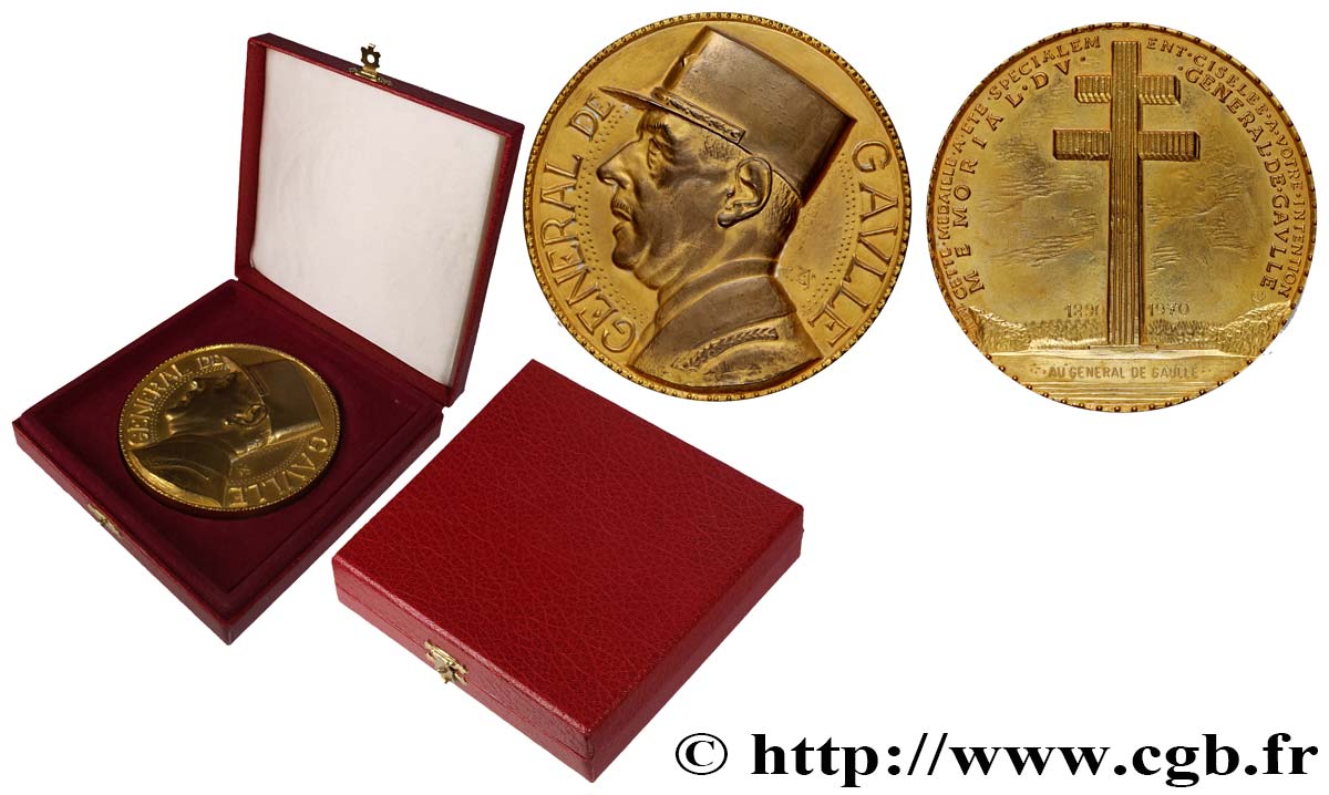 CINQUIÈME RÉPUBLIQUE Médaille, Commémoration du mémorial du Général de Gaulle TTB+