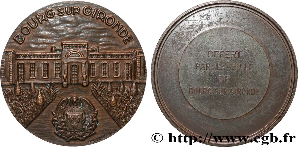 GIRONDE - VILLES Médaille, Offert par la ville TTB+