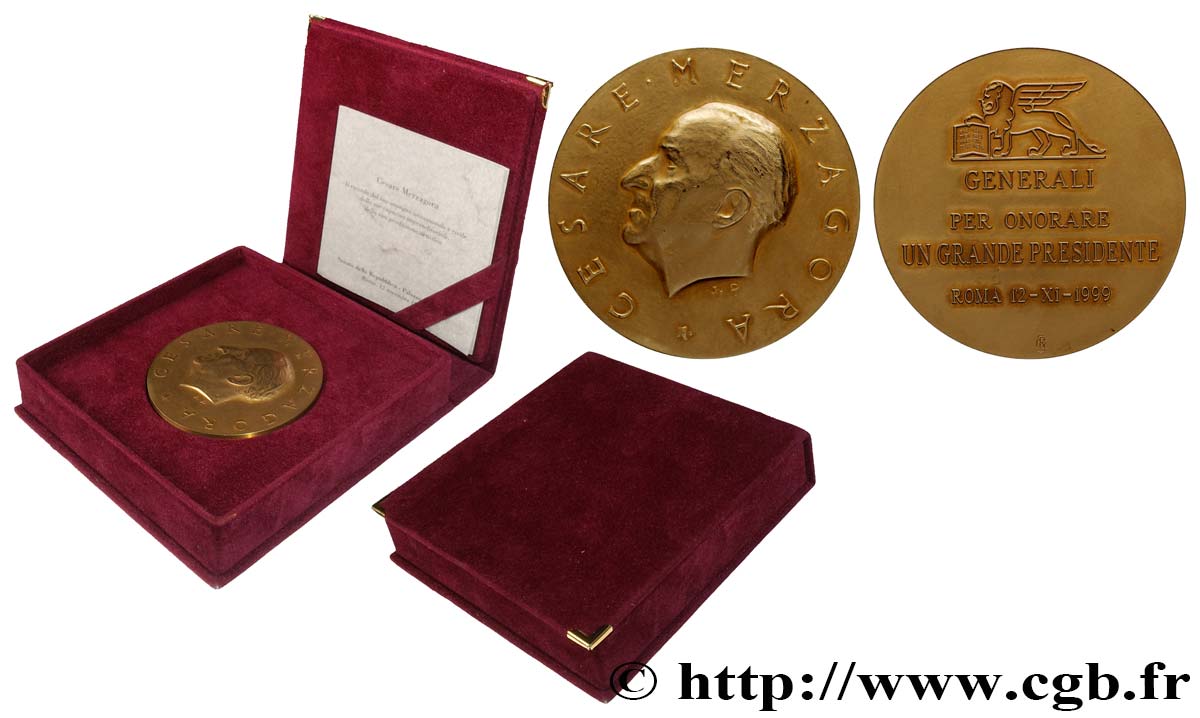 ASSURANCES Médaille, GENERALI, Cesare Merzagora SUP