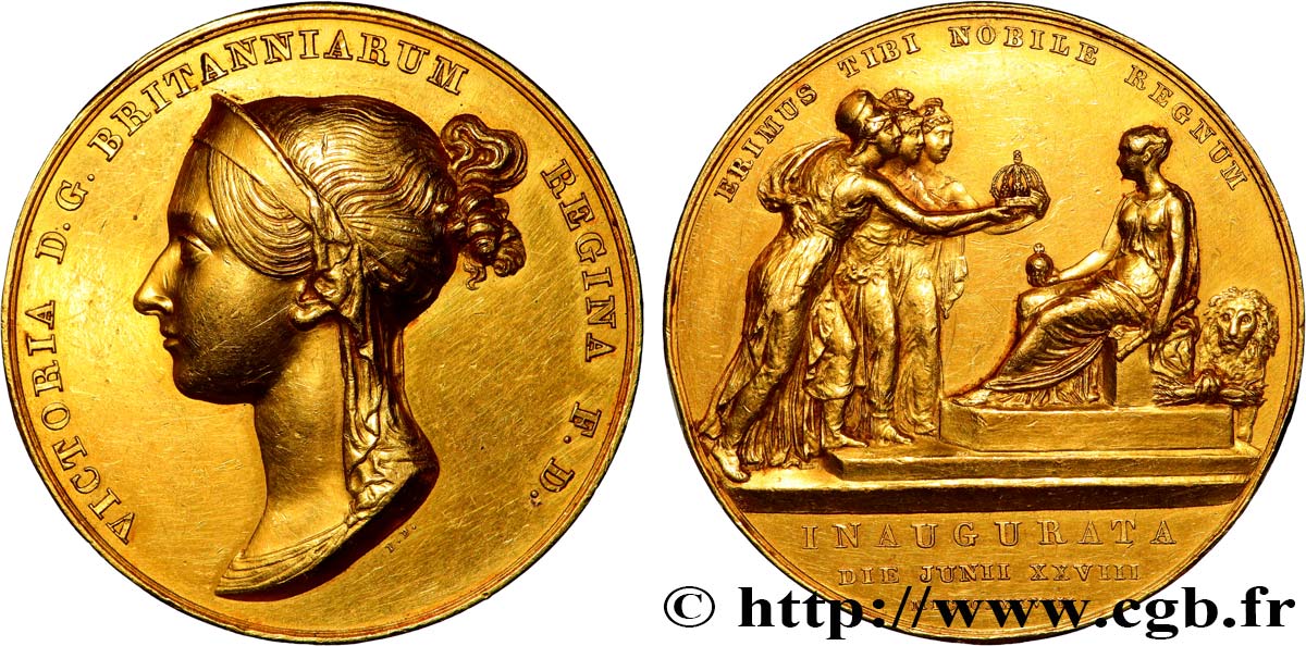 GRANDE BRETAGNE - VICTORIA Médaille, Couronnement TTB+