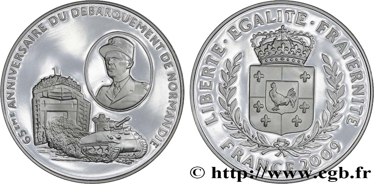 CINQUIÈME RÉPUBLIQUE Médaille, Anniversaire du débarquement de Normandie SPL