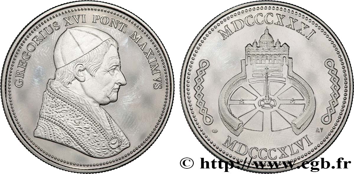 VATICANO Y ESTADOS PONTIFICIOS Médaille, Grégoire XVI EBC