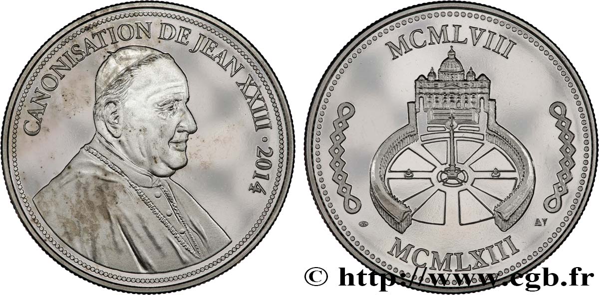 VATICANO Y ESTADOS PONTIFICIOS Médaille, Canonisation de Jean XXIII EBC