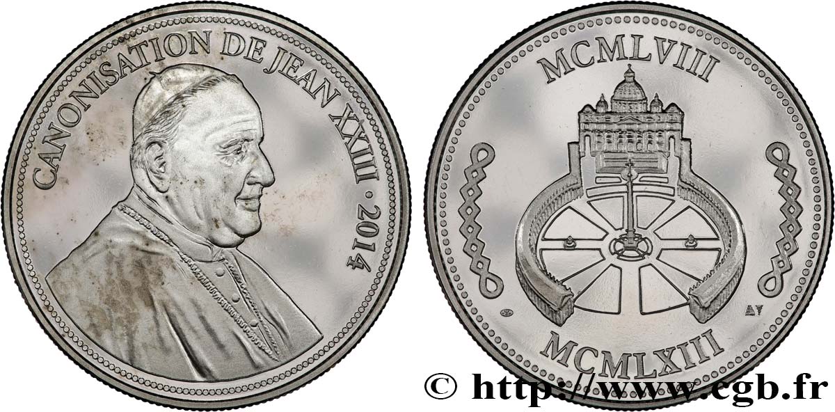 VATICAN ET ÉTATS PONTIFICAUX Médaille, Canonisation de Jean XXIII SUP