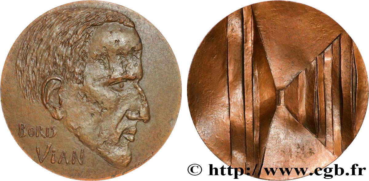 LITTÉRATURE : ÉCRIVAINS/ÉCRIVAINES - POÈTES Médaille, Boris Vian SUP