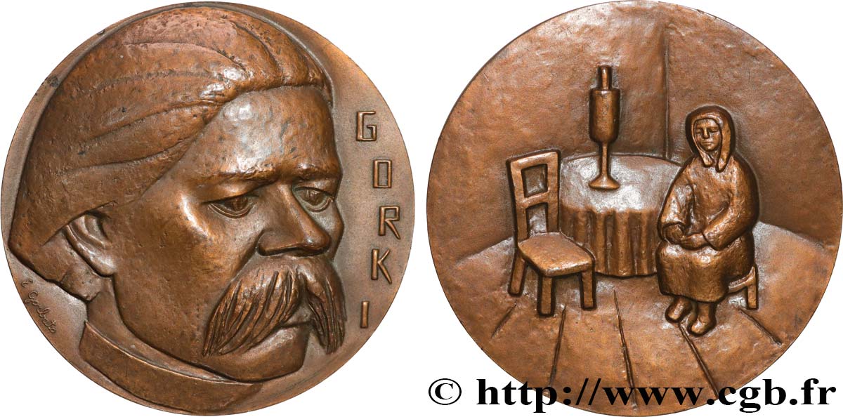 LITERATURE : WRITERS - POETS Médaille, Maxime Gorki AU