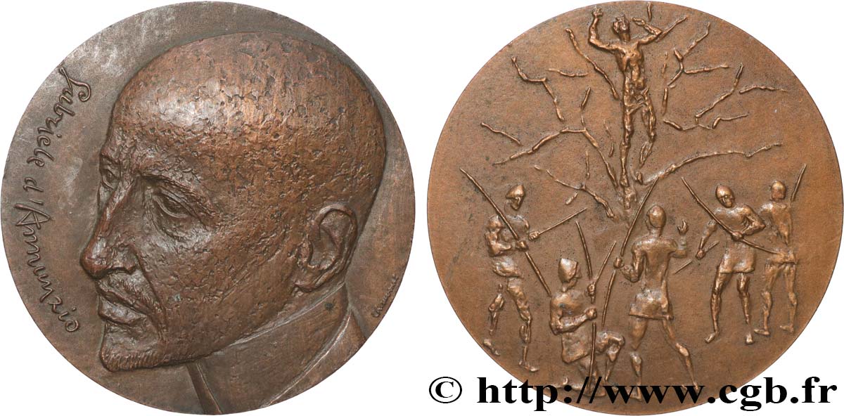 LITTÉRATURE : ÉCRIVAINS/ÉCRIVAINES - POÈTES Médaille, Gabriele d’Annunzio SUP