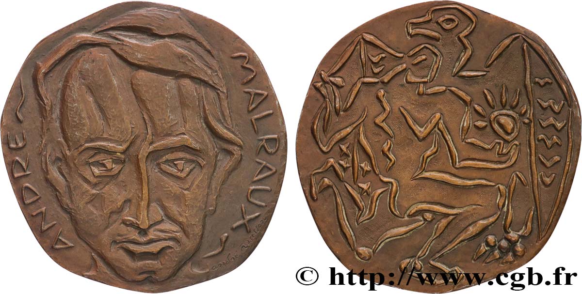 LITERATURE : WRITERS - POETS Médaille, André Malraux AU