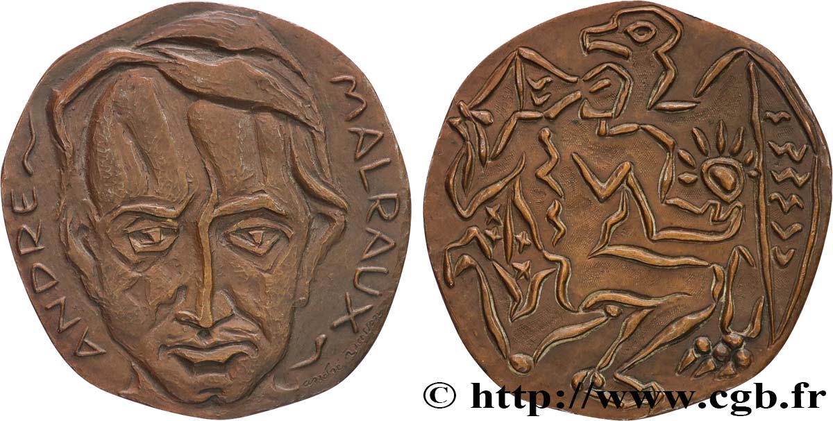 LITERATURE : WRITERS - POETS Médaille, André Malraux VZ