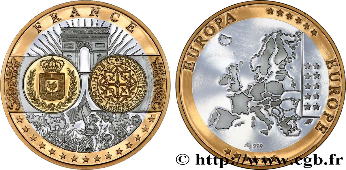 Médaillon Bronze 1972 - Hommage Aux Apôtres De L'Europe - Diamètre 81 Mm - XXème Siècle
