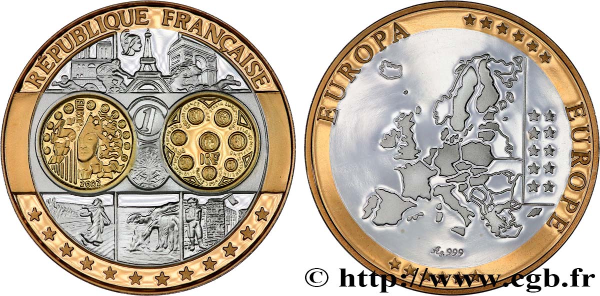 CINQUIÈME RÉPUBLIQUE Médaille, Europe, République Française SUP