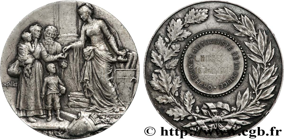 QUINTA REPUBBLICA FRANCESE Médaille, L’Orphelinat mutualiste de la Police q.SPL