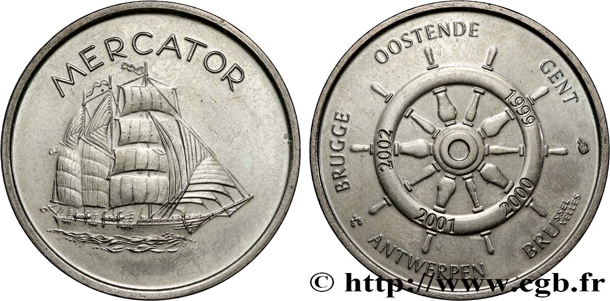 MER ET MARINE : PAQUEBOTS, NAVIRES, BATEAUX Médaille, Le navire-école Mercator TTB+