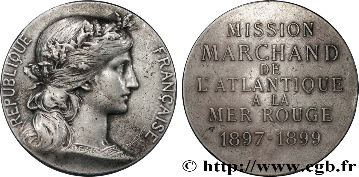 TROISIÈME RÉPUBLIQUE Médaille, Mission Marchand TTB
