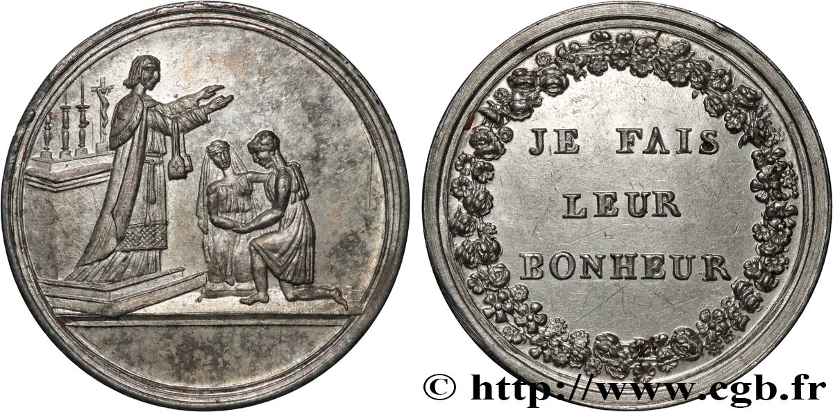 AMOUR ET MARIAGE Médaille de mariage EBC