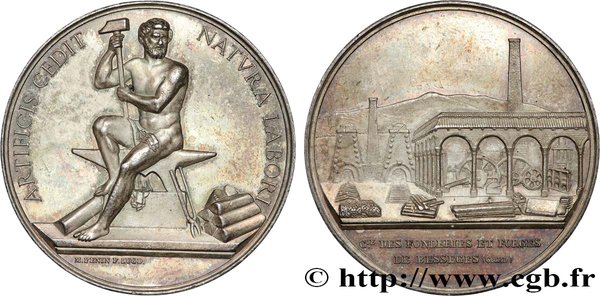MINES ET FORGES Médaille, Compagnie des fonderies et forges TTB+