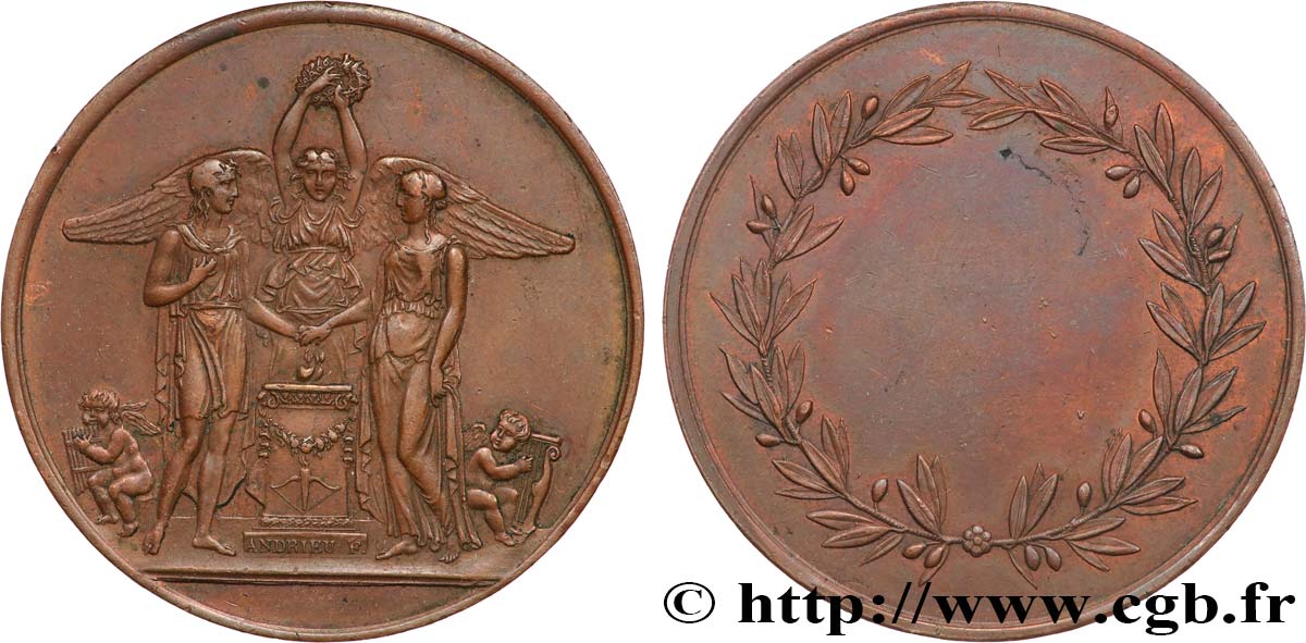 AMOUR ET MARIAGE Médaille de Mariage, Paix de Lunéville (1801) TTB