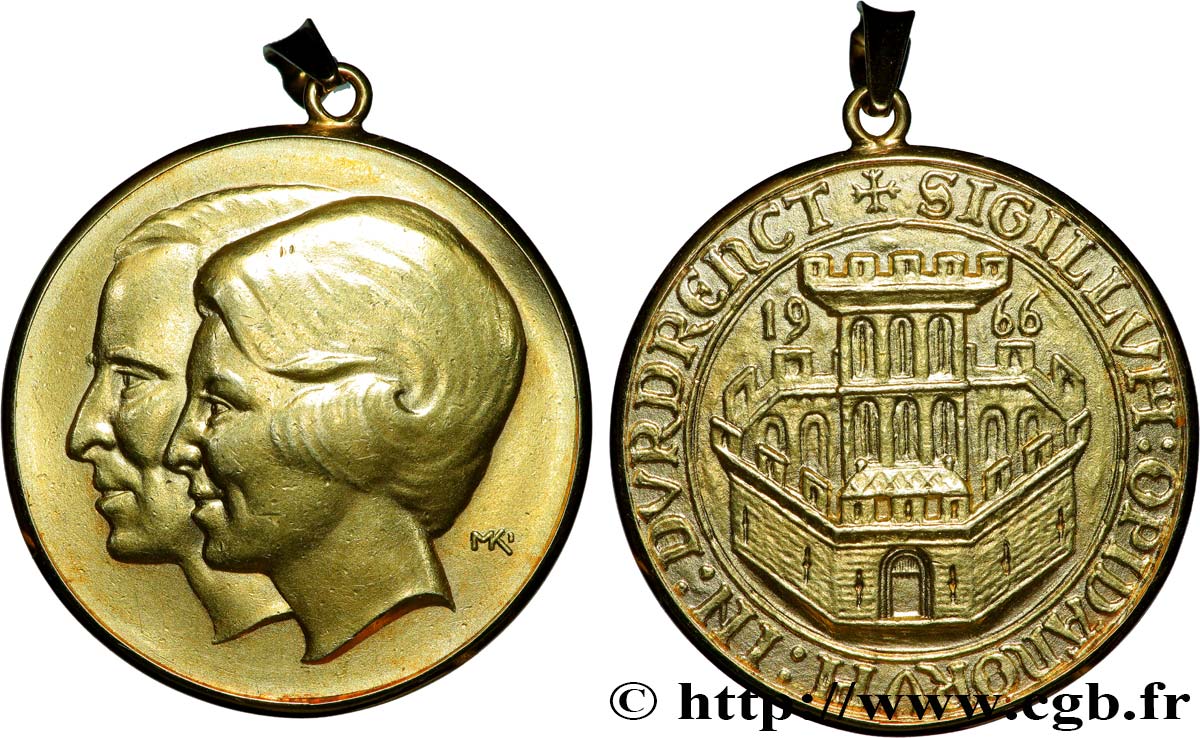 NETHERLANDS Médaille, Mariage de la Princesse Béatrix des Pays-Bas avec Claus von Amsberg  AU