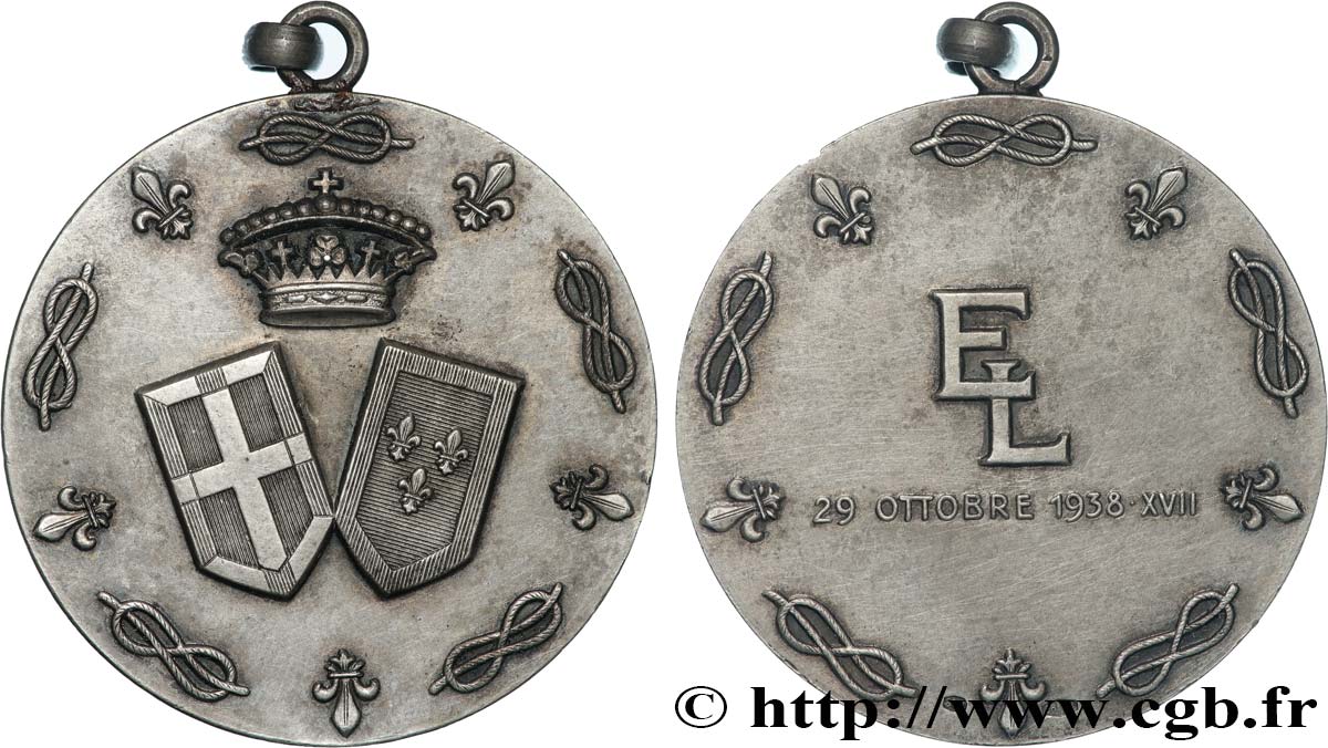 ITALIE Médaille, Mariage du Prince Eugène de Savoie-Gênes avec la Princesse Lucie de Bourbon-Siciles TTB+