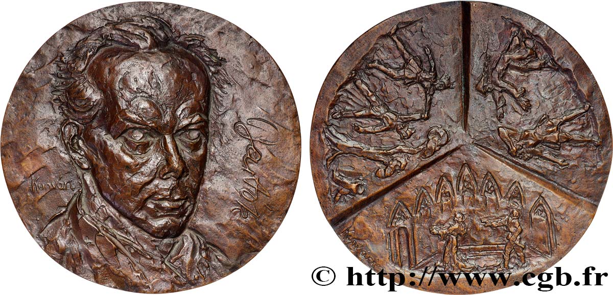 LITTÉRATURE : ÉCRIVAINS/ÉCRIVAINES - POÈTES Imposante médaille, Bartok SUP