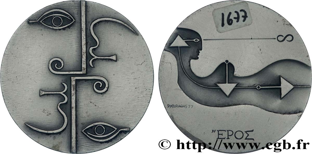 ARTISTES : MUSICIENS, PEINTRES, SCULPTEURS Médaille, Femme par Josep Maria Subirachs fVZ