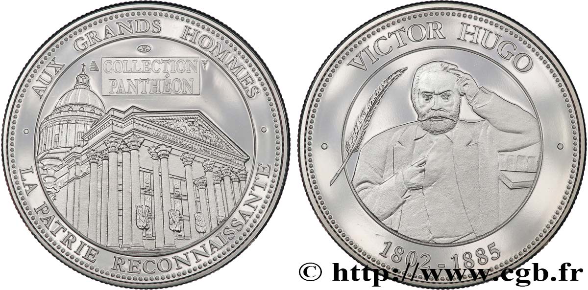 COLLECTION PANTHÉON - AUX GRANDS HOMMES Médaille, Victor Hugo SC