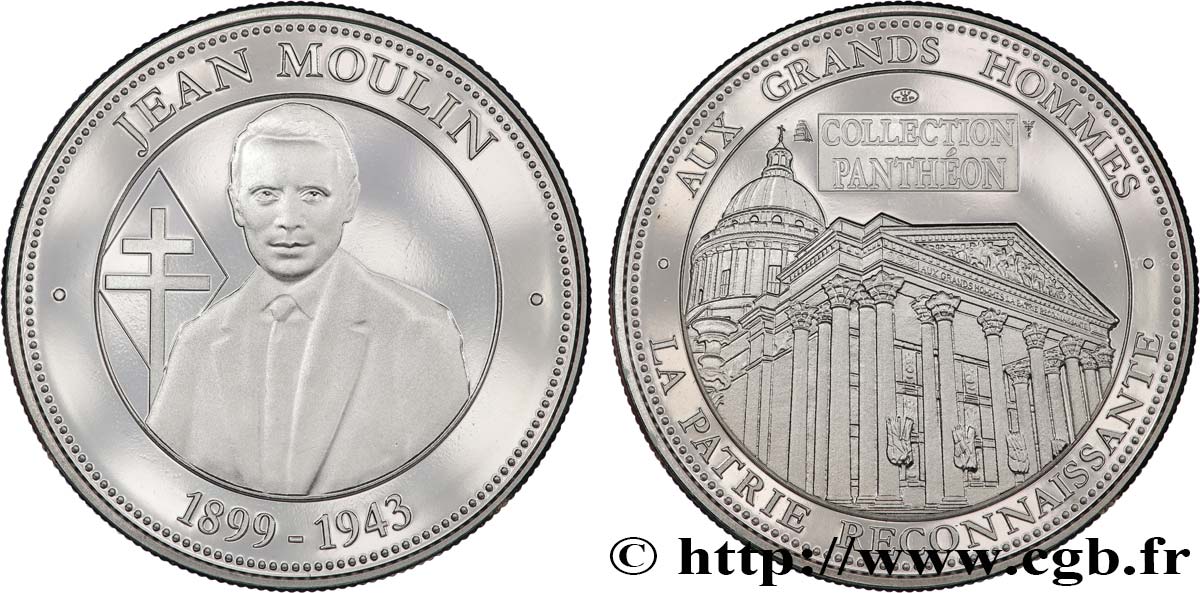 COLLECTION PANTHÉON - AUX GRANDS HOMMES Médaille, Jean Moulin SPL
