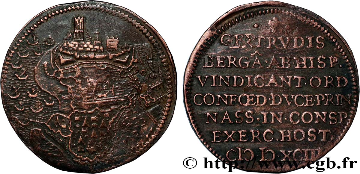 PAYS-BAS - PROVINCES-UNIES Médaille, Libération de la ville des Espagnols XF