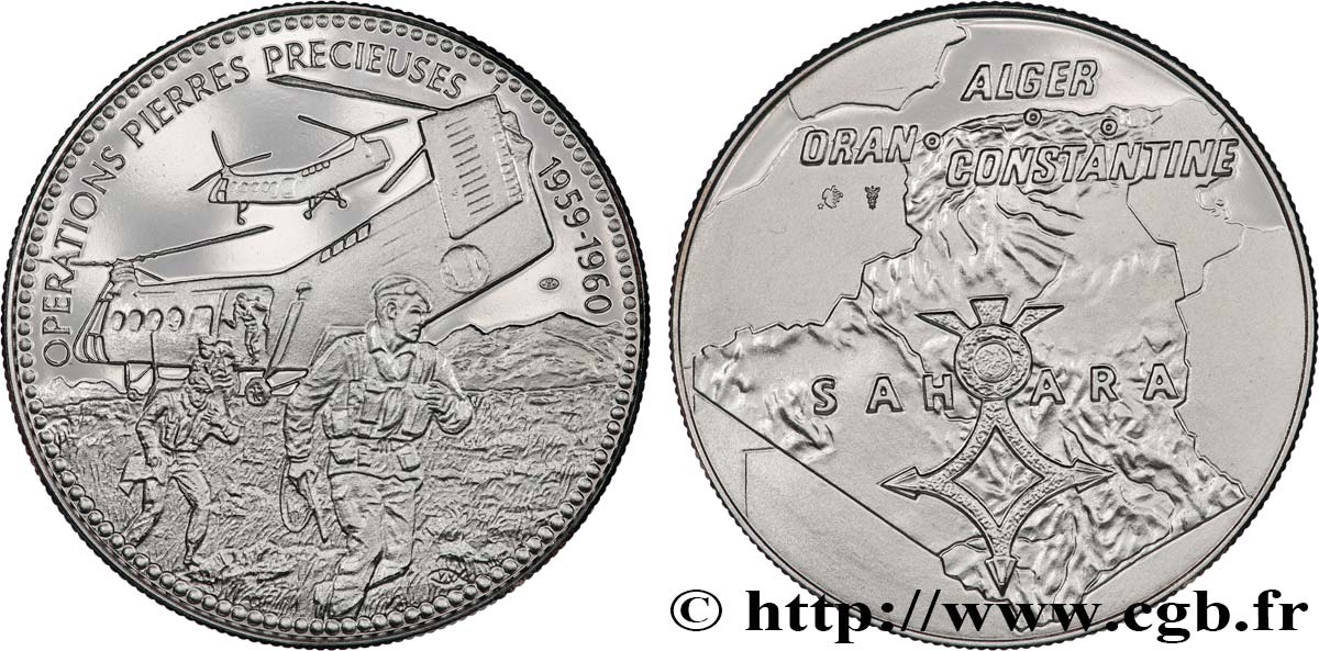 FUNFTE FRANZOSISCHE REPUBLIK Médaille, Opération pierres précieuses 1959-1960 fST