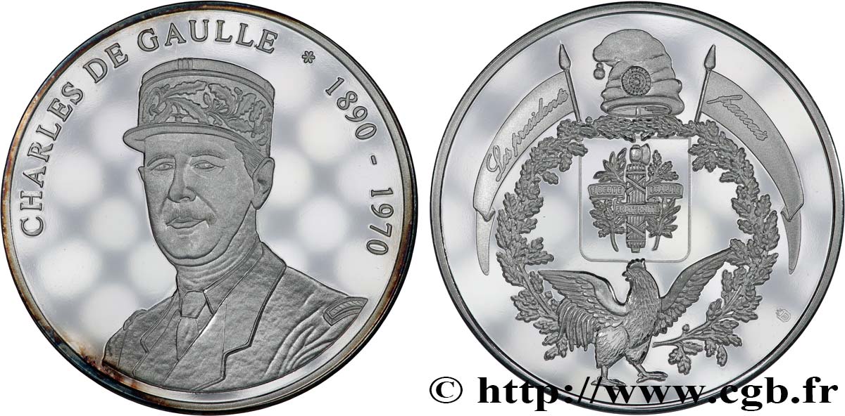 TROISIÈME RÉPUBLIQUE Médaille, Charles de Gaulle, président de la République SUP