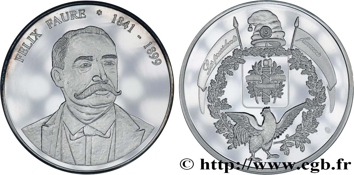 TROISIÈME RÉPUBLIQUE Médaille, Félix Faure, président de la République SUP