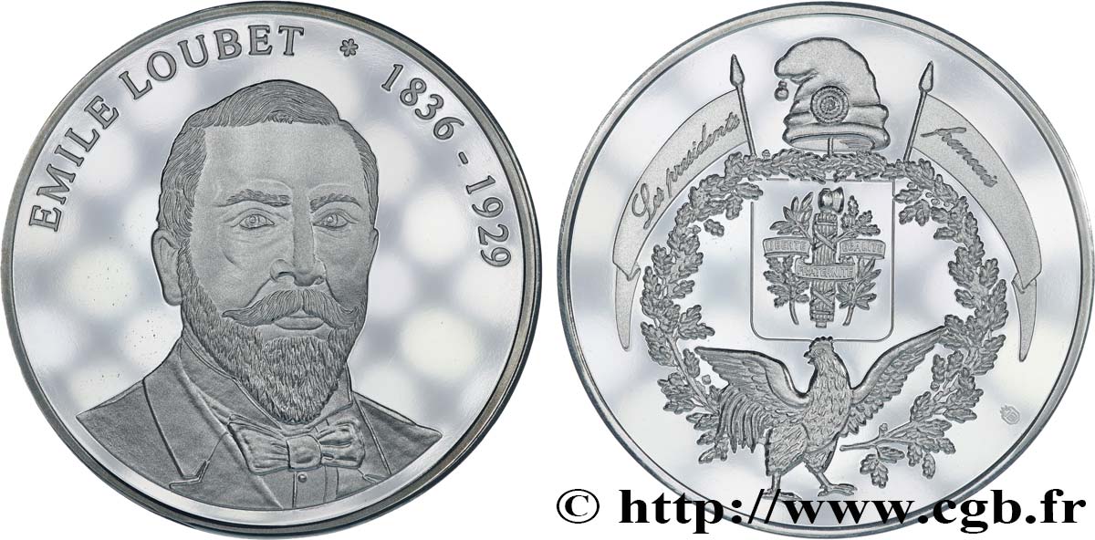 TERCERA REPUBLICA FRANCESA Médaille, Emile Loubet, président de la République EBC
