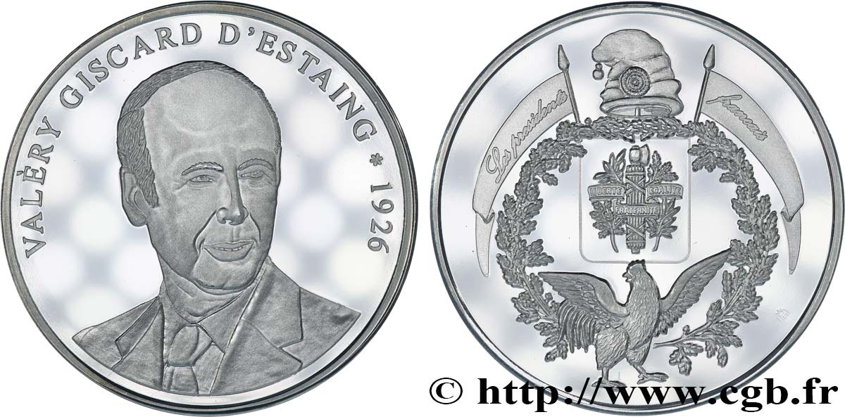 CINQUIÈME RÉPUBLIQUE Médaille, Valéry Giscard d’Estaing, président de la République SPL