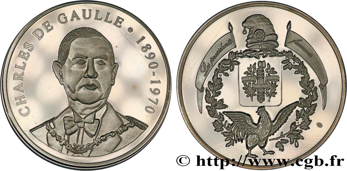 TROISIÈME RÉPUBLIQUE Médaille, Charles de Gaulle, président de la République SUP