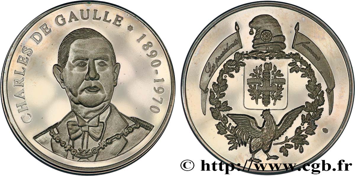 III REPUBLIC Médaille, Charles de Gaulle, président de la République AU