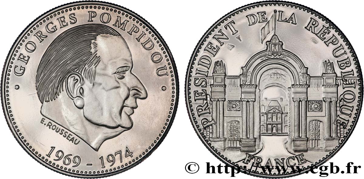 QUINTA REPUBLICA FRANCESA Médaille, Georges Pompidou, président de la République SC