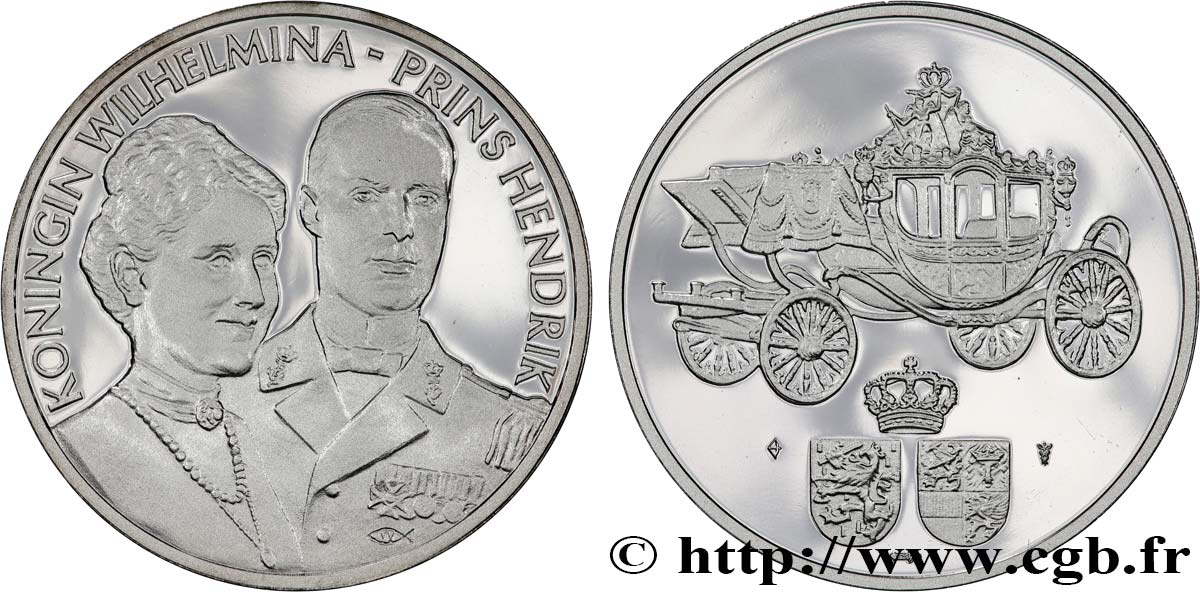 NETHERLANDS - KINGDOM OF THE NETHERLANDS - WILHELMINA Médaille, Couple royal Proof set