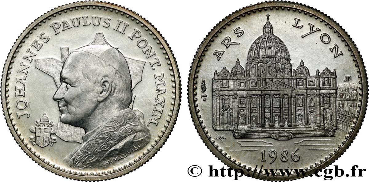 VATIKANSTAAT UND KIRCHENSTAAT Médaille, Jean-Paul II, Ars-Lyon VZ